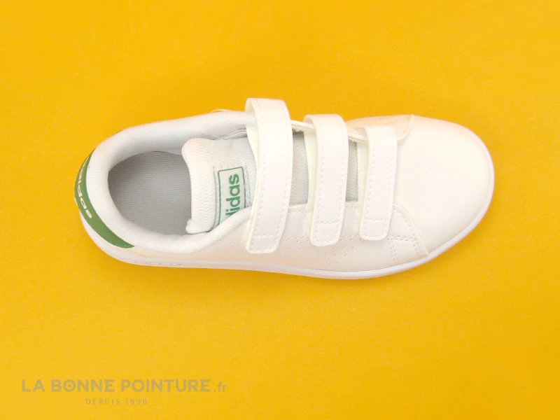Adidas ADVANTAGE C EF0223 Blanc Vert - Basket Velcro Enfant 8 Adidas ADVANTAGE C EF0223 Blanc Vert - Basket Velcro Enfant – Image 6