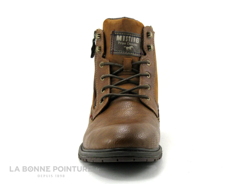 Mustang 4140-506-307 Cognac - Bottillon Homme Avec Lacet Et Zip 4 Mustang 4140-506-307 Cognac - Bottillon Homme Avec Lacet Et Zip â Image 2