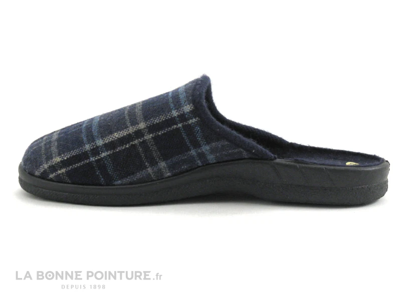 Pantoufle H Carreaux Bleu Marine 002 19167 4 Pantoufle H Carreaux Bleu Marine 002 19167 – Image 2