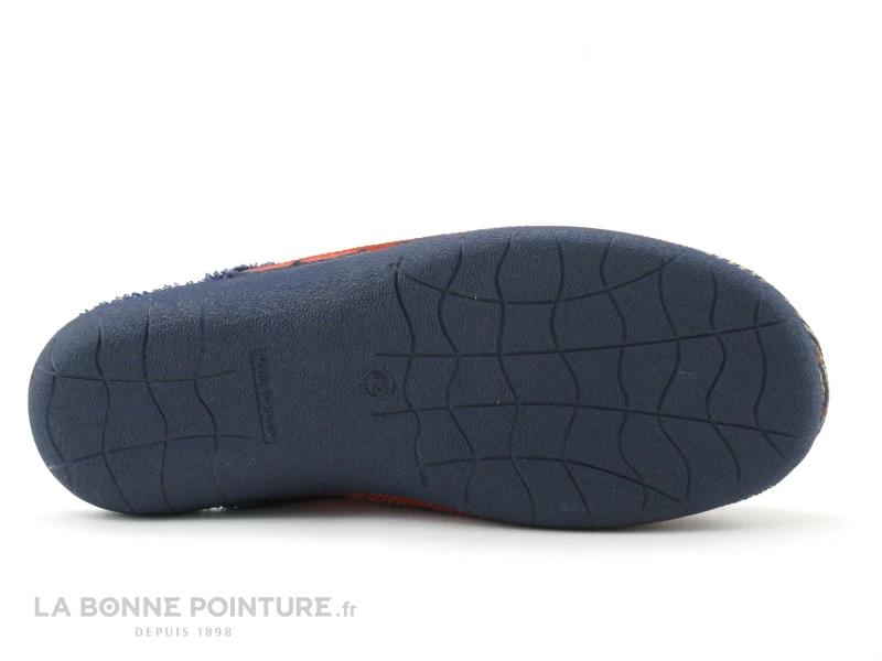 Zels 7549 Rouge - Bleu Marine - Ancre - Pantoufle Mule Homme 5 Zels 7549 Rouge - Bleu Marine - Ancre - Pantoufle Mule Homme â Image 3