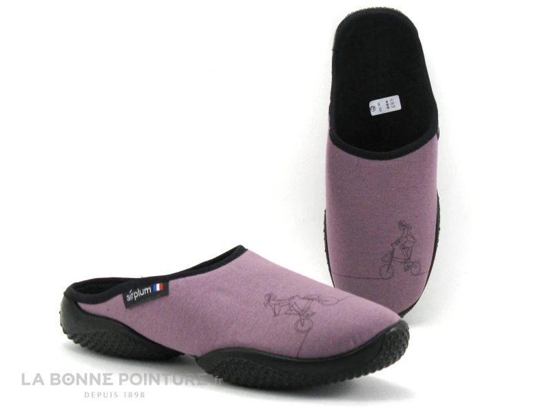 Airplum BICYCLET Parme - Pantoufle Souple Femme 3 Airplum BICYCLET Parme - Pantoufle Souple Femme