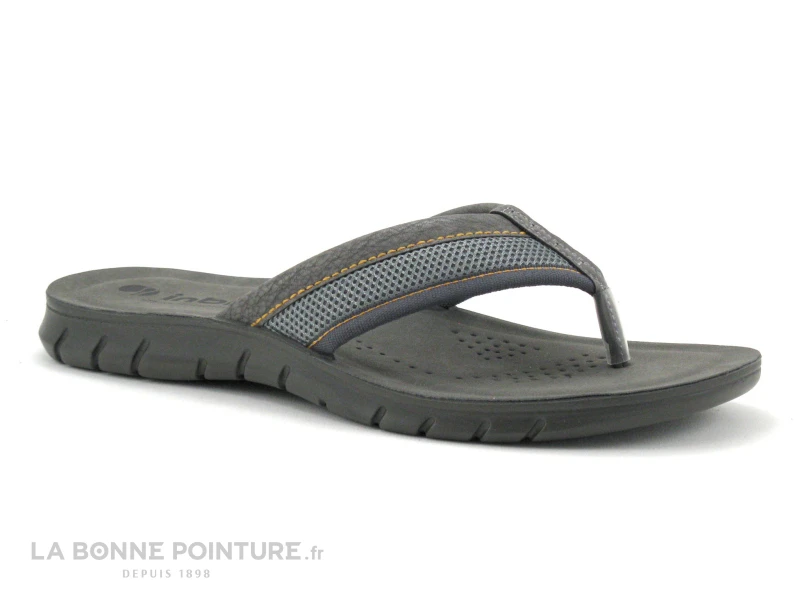 Inblu FO44JV01 Gris - Coutures Orange - Tong Homme 3 Inblu FO44JV01 Gris - Coutures Orange - Tong Homme