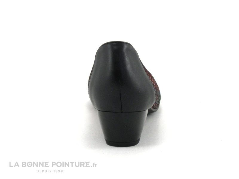 Inéa RIO Noir Multi Rouge - Escarpin Souple Petit Talon 6 Inéa RIO Noir Multi Rouge - Escarpin Souple Petit Talon – Image 4
