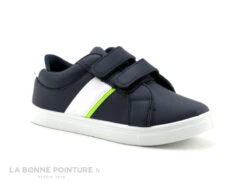 Happy Bee B147150 Bleu Marine - Blanc - Basket 2 Velcros Enfant