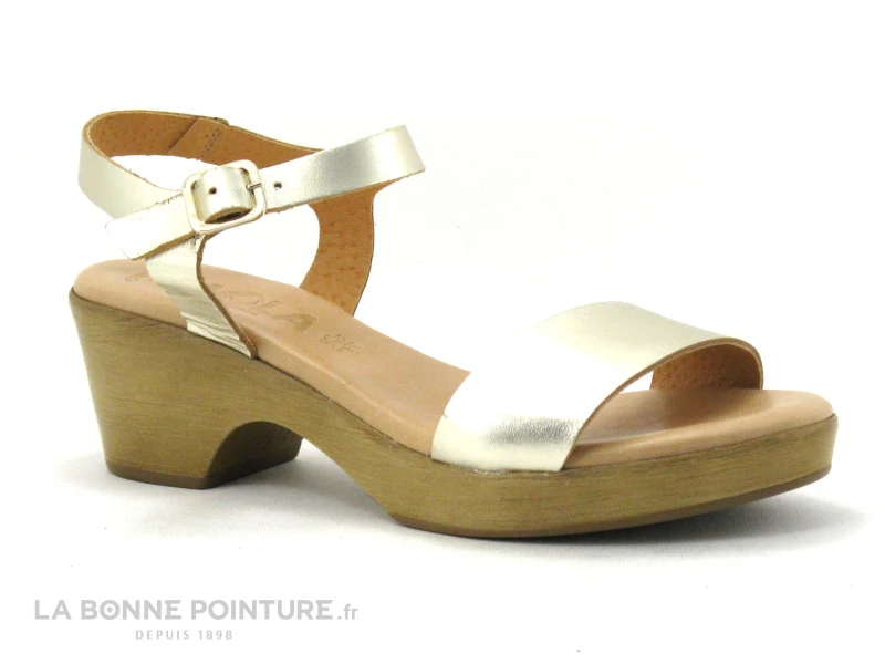 Kaola 710 - Platine - Sandale Doree Petit Talon 5 Kaola 710 - Platine - Sandale Doree Petit Talon – Image 3