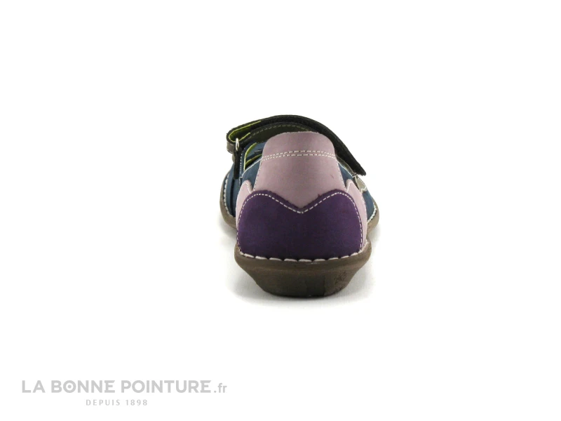 Jungla 4096 Bleu Rose Violet - Ballerine Velcro 6 Jungla 4096 Bleu Rose Violet - Ballerine Velcro – Image 4