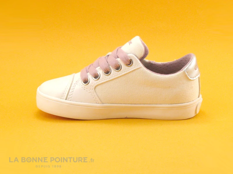 Geox SP GISLI J024NB Blanc Rose Love - Basket Fille 5 Geox SP GISLI J024NB Blanc Rose Love - Basket Fille â Image 3