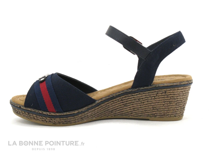 Supremo 8022105 Navy - Rayure Rouge - Sandale Femme 4 Supremo 8022105 Navy - Rayure Rouge - Sandale Femme – Image 2