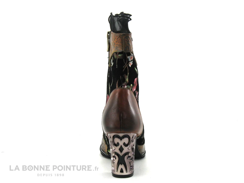 Laura Vita LEDAO 01 Wine - Bottine Femme Avec Fleurs - Talon Haut 6 Laura Vita LEDAO 01 Wine - Bottine Femme Avec Fleurs - Talon Haut â Image 4