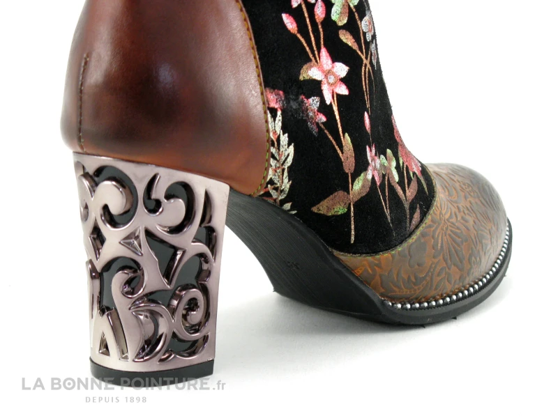Laura Vita LEDAO 01 Wine - Bottine Femme Avec Fleurs - Talon Haut 7 Laura Vita LEDAO 01 Wine - Bottine Femme Avec Fleurs - Talon Haut â Image 5