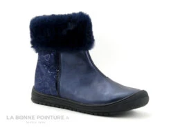 Bopy SALIFA Bleu Marine - Fourrure - Bottine Fille