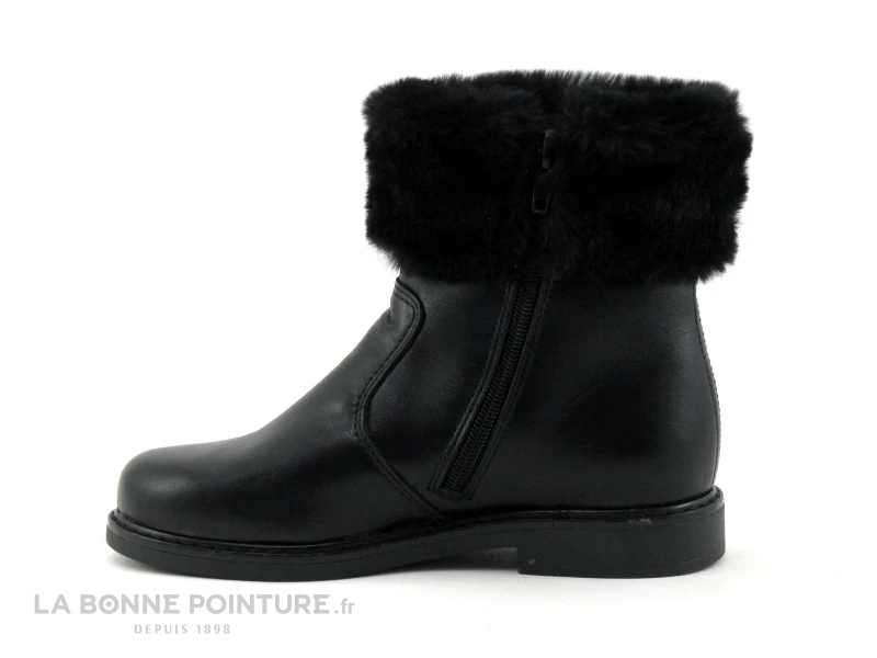 Bopy SADIO Noir - Bottine Fille - Haut Fourrure - Etoiles 5 Bopy SADIO Noir - Bottine Fille - Haut Fourrure - Etoiles â Image 3