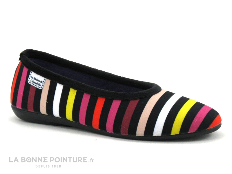 Maison Espadrille 6193 SONIA - Ballerine Velours Raye Multicolore 3 Maison Espadrille 6193 SONIA - Ballerine Velours Raye Multicolore