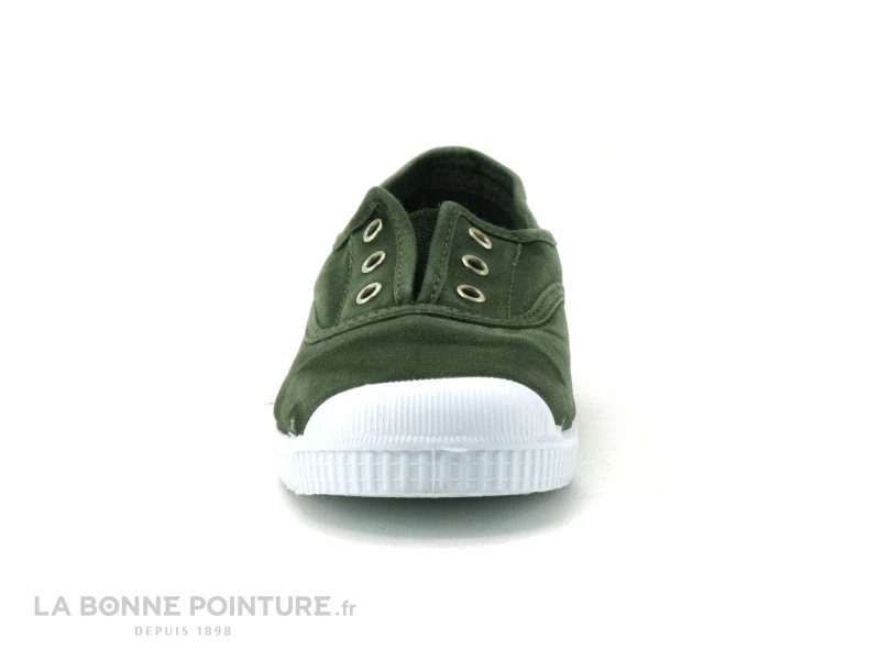 Cienta 70777 Kaki - Tennis Toile Enfant Sans Lacet 4 Cienta 70777 Kaki - Tennis Toile Enfant Sans Lacet – Image 2
