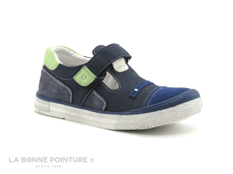SK8 Noba - Bleu Marine - Vert - Chaussure Velcro GARCON 3 SK8 Noba - Bleu Marine - Vert - Chaussure Velcro GARCON