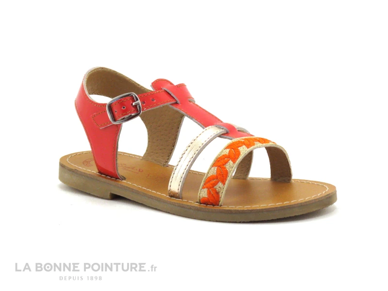 Wipop RAIMANIE Corail Or Orange - Nu-pieds Fille 3 Wipop RAIMANIE Corail Or Orange - Nu-pieds Fille