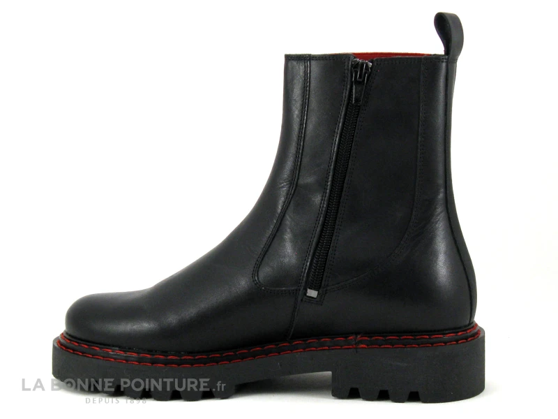 We Do CO99484B Noir - Elastique Rouge - Bottine Femme 5 We Do CO99484B Noir - Elastique Rouge - Bottine Femme – Image 3