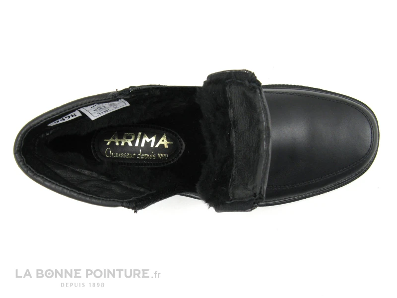 Arima TOM Noir - Bottillon Homme Cuir Noir - Interieur Fourre - 2 Zips 8 Arima TOM Noir - Bottillon Homme Cuir Noir - Interieur Fourre - 2 Zips â Image 6
