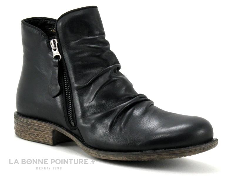 Lou Kristensen IB17163 Black - Bottine Noire Dessus Plisse 3 Lou Kristensen IB17163 Black - Bottine Noire Dessus Plisse