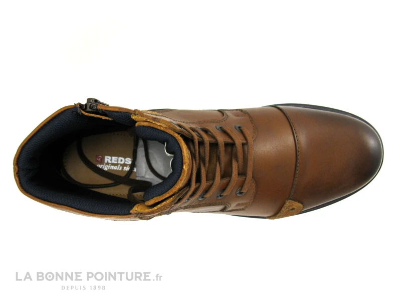 Redskins NITRO Cognac - Boots Homme Marron Avec Zip Et Lacet 8 Redskins NITRO Cognac - Boots Homme Marron Avec Zip Et Lacet – Image 6