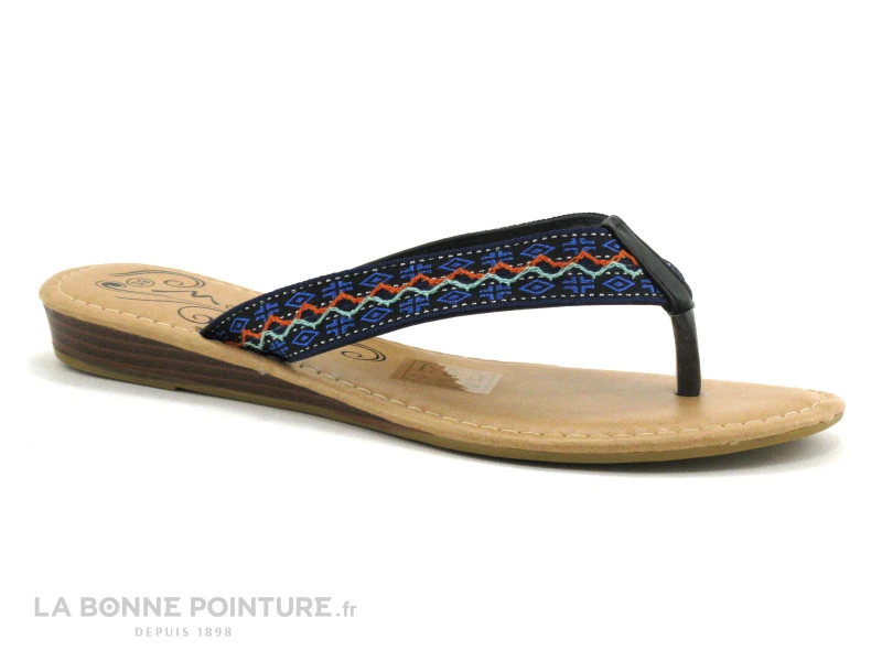 Metty KLORA Noir - Ethnic - Broderies - Tong Femme 3 Metty KLORA Noir - Ethnic - Broderies - Tong Femme