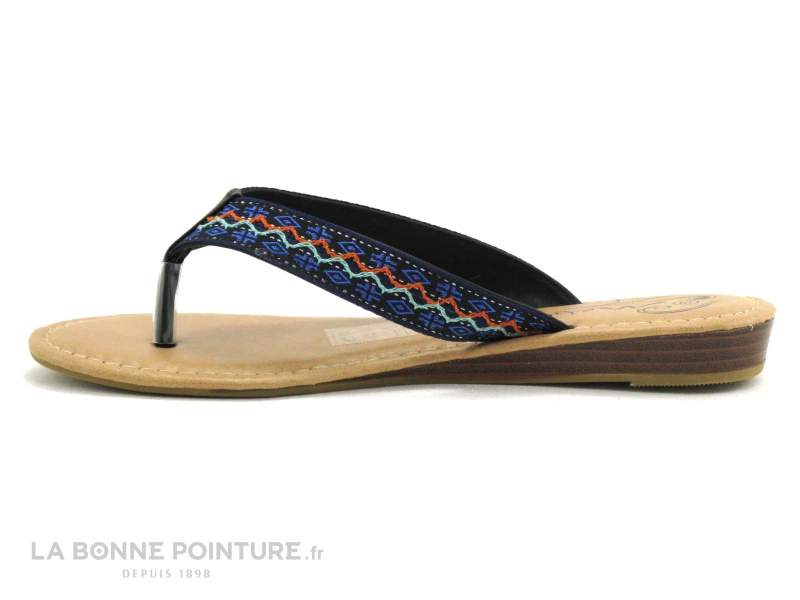 Metty KLORA Noir - Ethnic - Broderies - Tong Femme 4 Metty KLORA Noir - Ethnic - Broderies - Tong Femme – Image 2