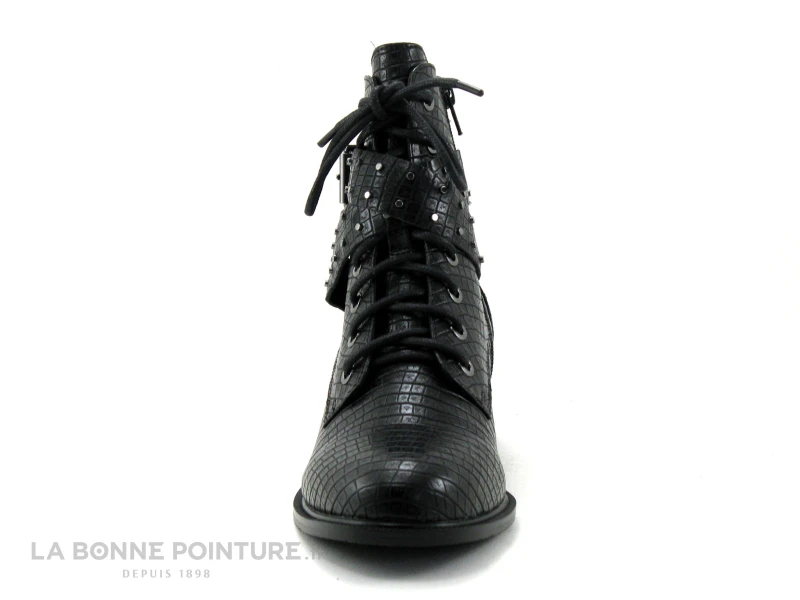 The Divine Factory QL4513 Noir - Python - Petits Clous - Bottine Femme 4 The Divine Factory QL4513 Noir - Python - Petits Clous - Bottine Femme – Image 2