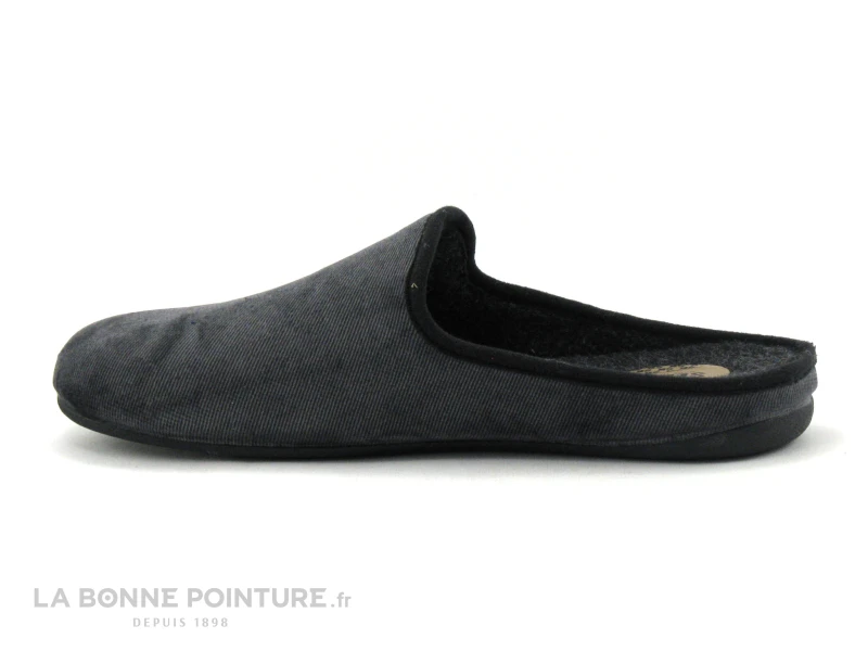 Selkis 21514 Gris - Ecusson - Pantoufle Mule Homme 4 Selkis 21514 Gris - Ecusson - Pantoufle Mule Homme – Image 2