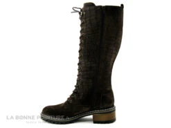 Elue Par Nous KOFOUR Marron Velours Croco - Botte Lacet Femme -Chaussure Offre Boutique cd24607c73b9e66c561f35ea11d5d5ef img 3638.jpg 164350