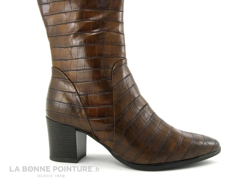 Marco Tozzi 2-25509-27 - Chestnut Croco - Botte Femme Talon Haut 7 Marco Tozzi 2-25509-27 - Chestnut Croco - Botte Femme Talon Haut – Image 5