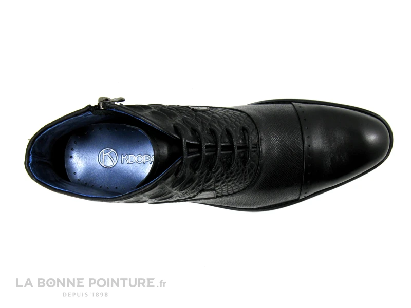 Kdopa LETO Noir - Croco Et Lezard - Bottine Habillee Homme 8 Kdopa LETO Noir - Croco Et Lezard - Bottine Habillee Homme – Image 6