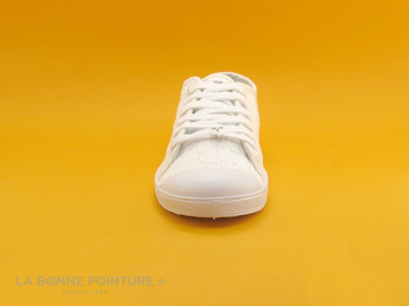 Le Temps Des Cerises BASIC 02 Dentelle Blanc - Basket Toile 4 Le Temps Des Cerises BASIC 02 Dentelle Blanc - Basket Toile – Image 2