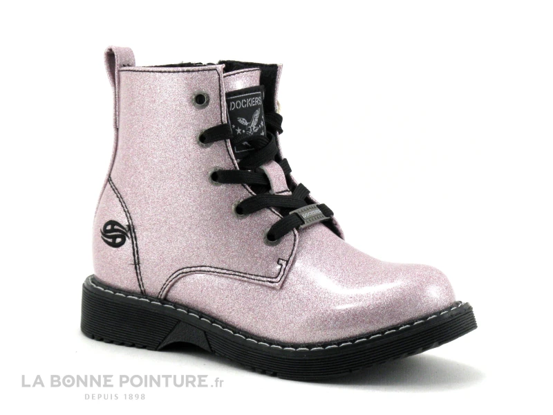 Dockers 47DG701 Rose Verni - Bottine Fille 3 Dockers 47DG701 Rose Verni - Bottine Fille