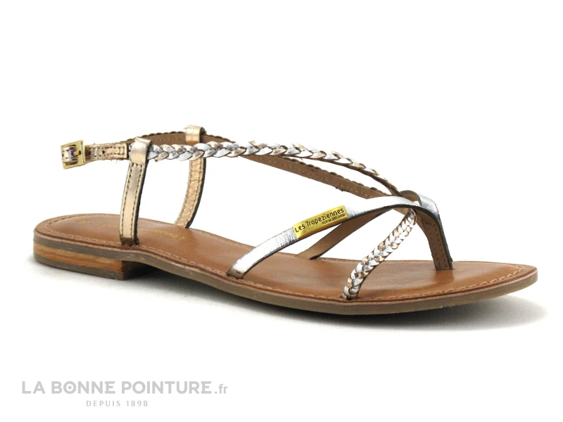 Tropeziennes MONATRES 19038 - Blanc Or - Nu-pieds 3 Tropeziennes MONATRES 19038 - Blanc Or - Nu-pieds