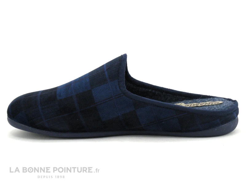 Koyuk Dinamic 215851 Marine - Carreaux - Pantoufle Mule Homme 4 Koyuk Dinamic 215851 Marine - Carreaux - Pantoufle Mule Homme – Image 2