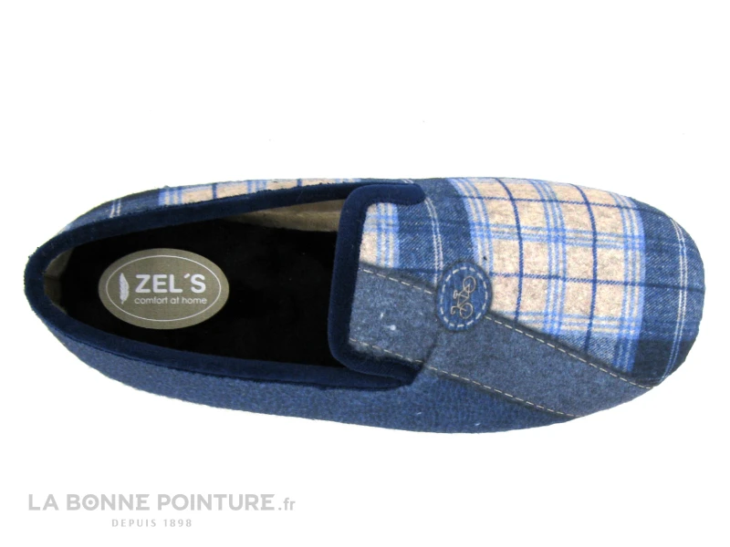 Zels 7023 Marino - Ecossais - Charentaise Bleu Marine Homme 6 Zels 7023 Marino - Ecossais - Charentaise Bleu Marine Homme – Image 4