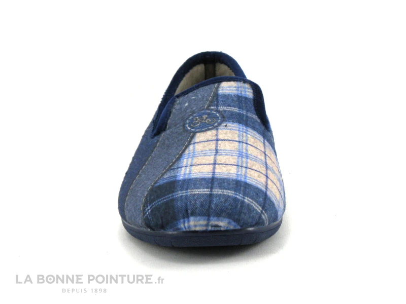 Zels 7023 Marino - Ecossais - Charentaise Bleu Marine Homme 4 Zels 7023 Marino - Ecossais - Charentaise Bleu Marine Homme – Image 2