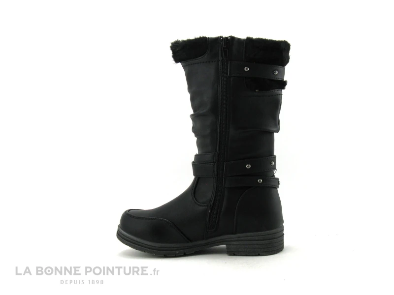 Wipop Dyna Noir-Boots Fille Fourrees Zip 5 Wipop Dyna Noir-Boots Fille Fourrees Zip – Image 3