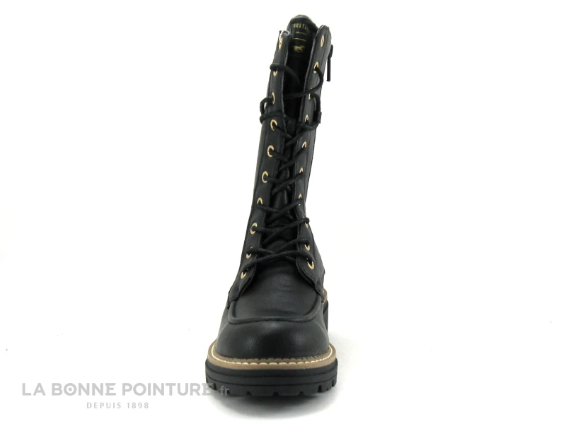 Mustang 1437 503 9 Noir - Bottine Noire Avec Semelle Crantee 4 Mustang 1437 503 9 Noir - Bottine Noire Avec Semelle Crantee – Image 2
