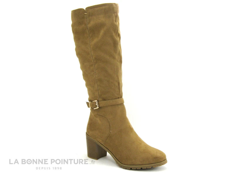 The Divine Factory QL4722 Beige - Botte Femme - Talon Bloc 3 The Divine Factory QL4722 Beige - Botte Femme - Talon Bloc