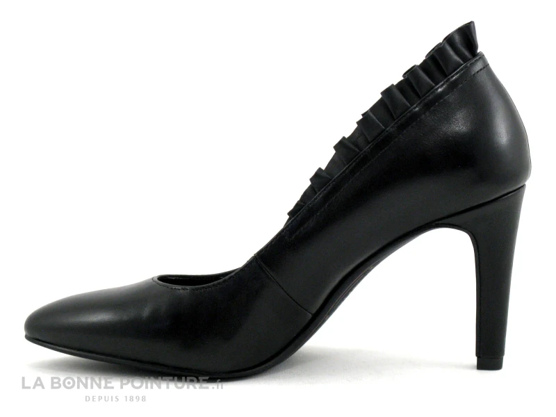 Tamaris 1-22451-23 Black Leather - Fronces - Escarpin Talon Aiguille 5 Tamaris 1-22451-23 Black Leather - Fronces - Escarpin Talon Aiguille – Image 3