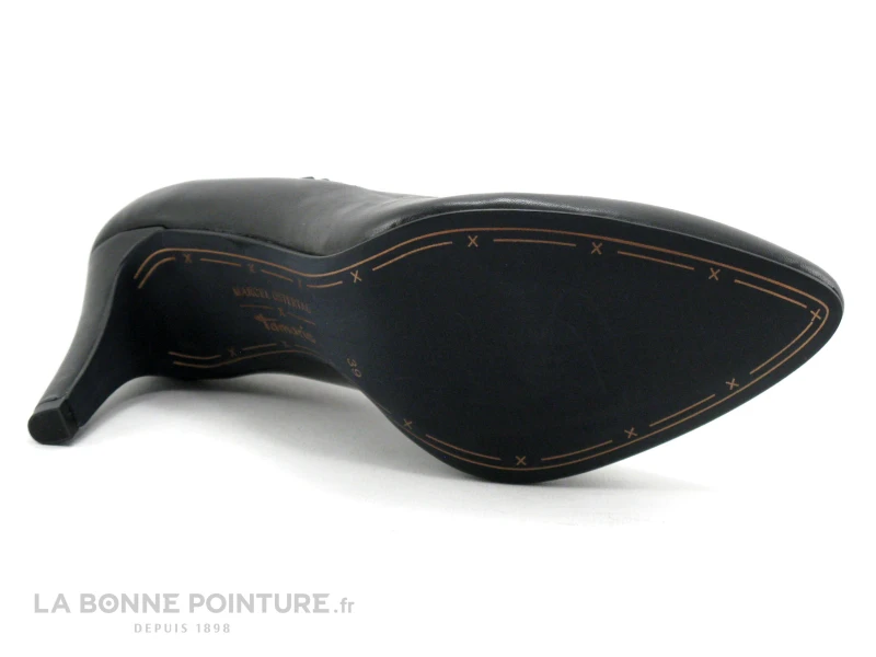 Tamaris 1-22451-23 Black Leather - Fronces - Escarpin Talon Aiguille 9 Tamaris 1-22451-23 Black Leather - Fronces - Escarpin Talon Aiguille – Image 7