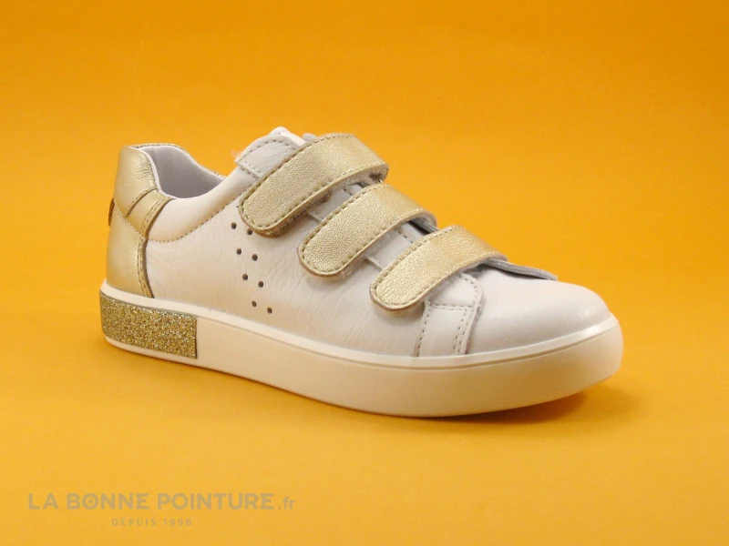 Bopy SAKOVEL Blanc Or - Basket Fille 3 Velcros 7 Bopy SAKOVEL Blanc Or - Basket Fille 3 Velcros – Image 5