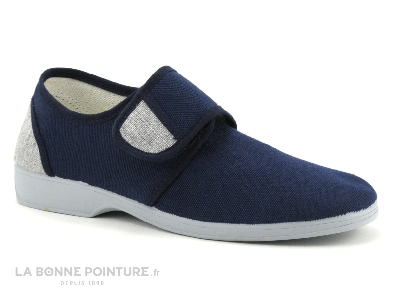 Ouf 797 REGULE Marine - Chausson Velcro Homme 3 Ouf 797 REGULE Marine - Chausson Velcro Homme