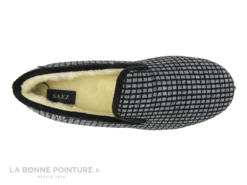 Saez 001-20139 Gris - Chausson Homme Interieur Laine 5 Saez 001-20139 Gris - Chausson Homme Interieur Laine – Image 3