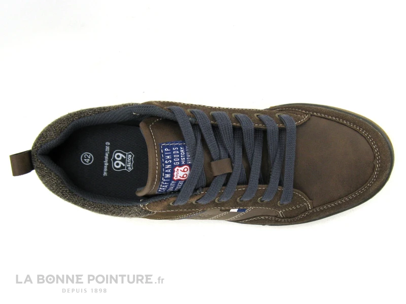 Route 66 POKE - Basket Homme Marron Chocolat 8 Route 66 POKE - Basket Homme Marron Chocolat – Image 6