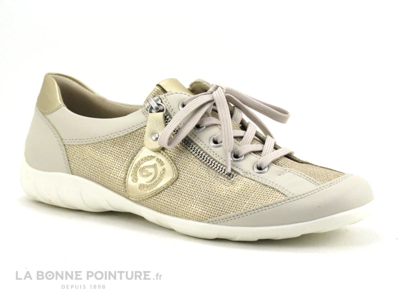 Remonte R3415-60 - Beige Et Or - Chaussure Basse Femme 7 Remonte R3415-60 - Beige Et Or - Chaussure Basse Femme – Image 5