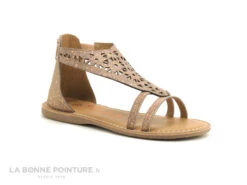 Wipop ANNETH Rose Nude Metal - Sandale Fille Avec Zip