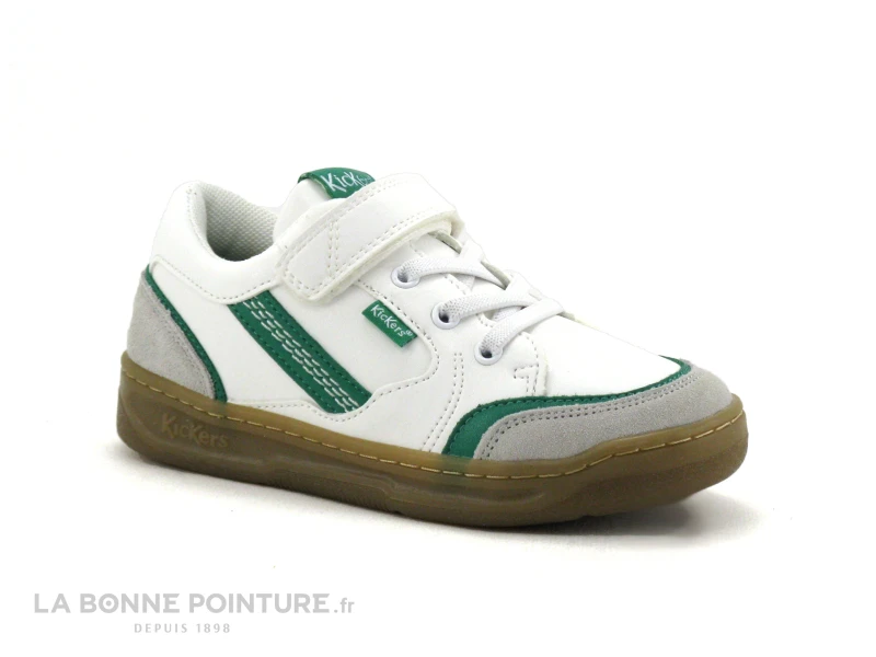 Kickers KOUIC Blanc Gris Vert - 928541 - Basket Mode Enfant 3 Kickers KOUIC Blanc Gris Vert - 928541 - Basket Mode Enfant