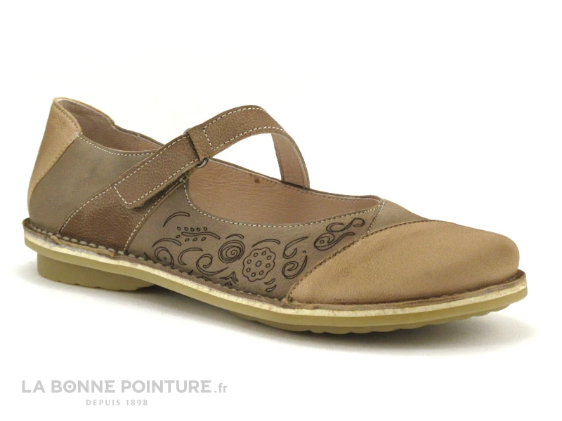 Alce Shoes 9047 Taupe - Ballerine Bride Velcro 3 Alce Shoes 9047 Taupe - Ballerine Bride Velcro